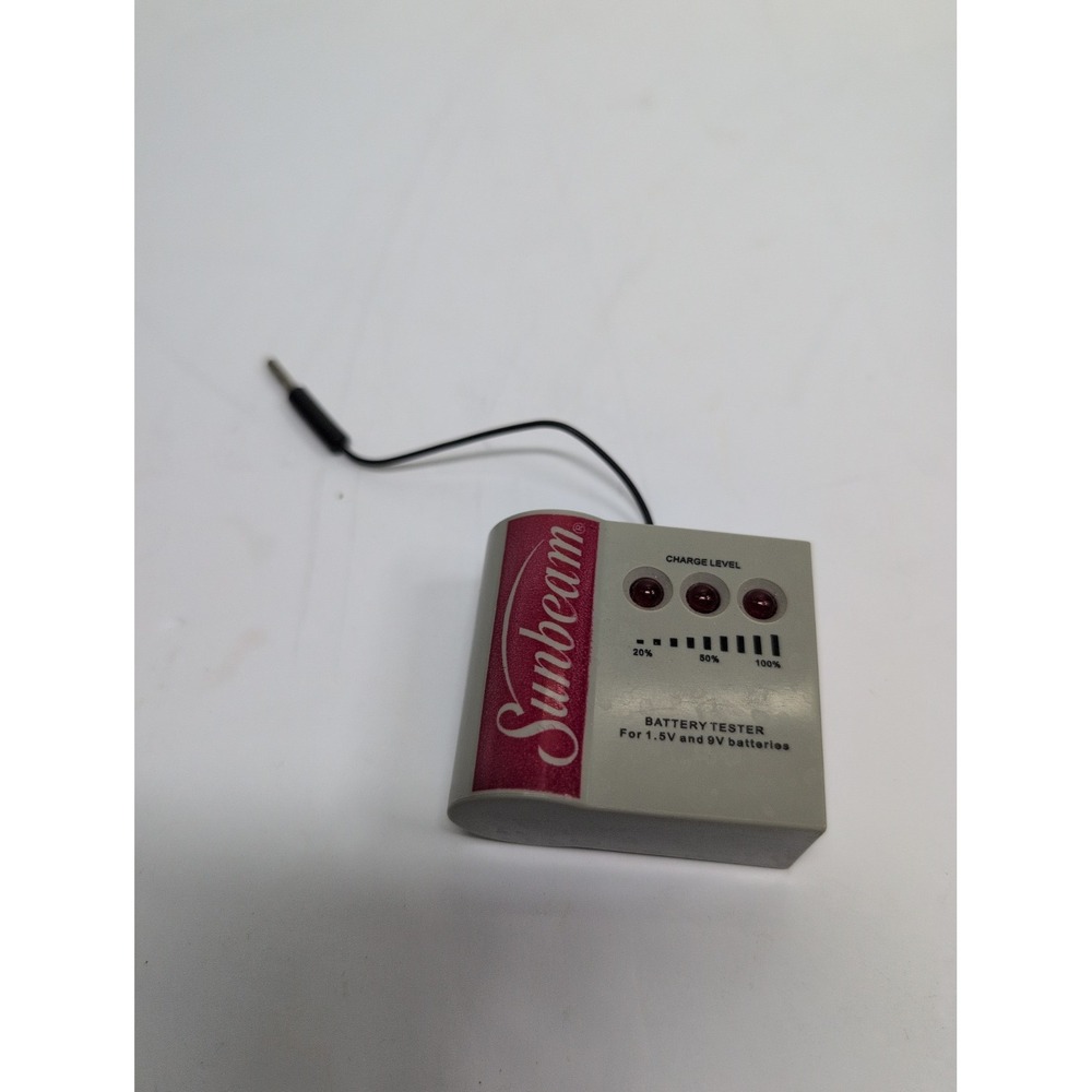 Sunbeam Battery Tester For 1.5v And 9v Batteries Vintage